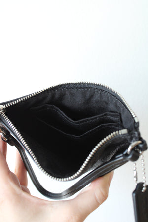 Coach Black Sparkle Wristlet Wallet