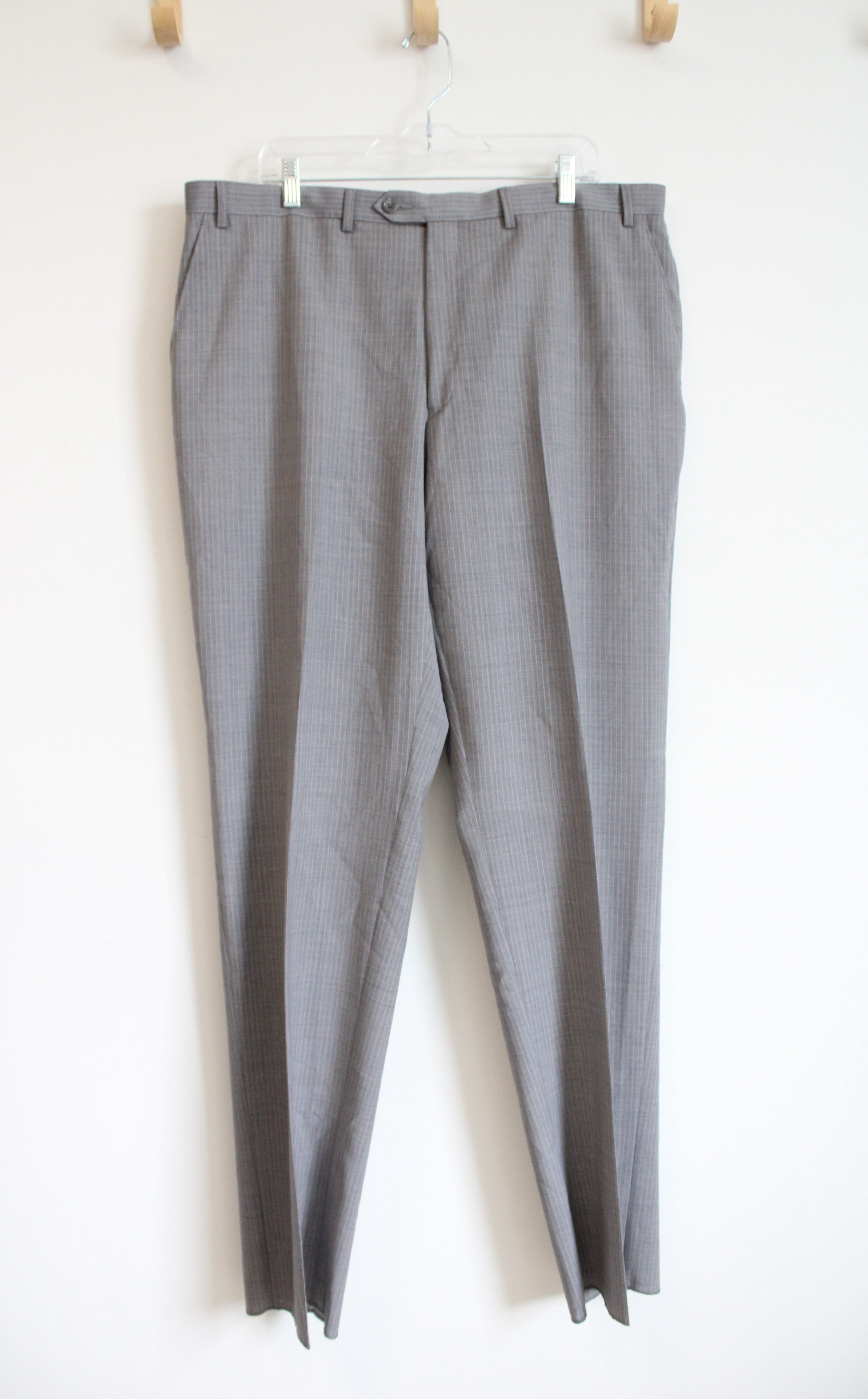 grey pinstripe dress pants Bristol Light Gray Pinstripe Pants