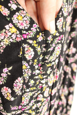 Old Navy Black Floral Ruffle Sleeve Dress | 2XL