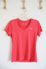 Under Armour Pink V-Neck Athletic Shirt | S