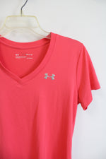 Under Armour Pink V-Neck Athletic Shirt | S