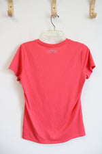 Under Armour Pink V-Neck Athletic Shirt | S