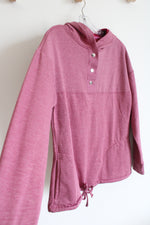 The Sweatshirt Project Pink Soft 1/4 Button Pullover Sweatshirt | S