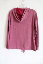 The Sweatshirt Project Pink Soft 1/4 Button Pullover Sweatshirt | S