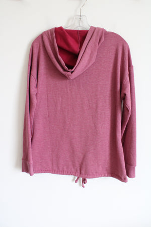 The Sweatshirt Project Pink Soft 1/4 Button Pullover Sweatshirt | S