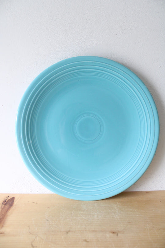 Vintage Homer Laughlin Fiesta Large Turquoise Chop Plate Serving Platter