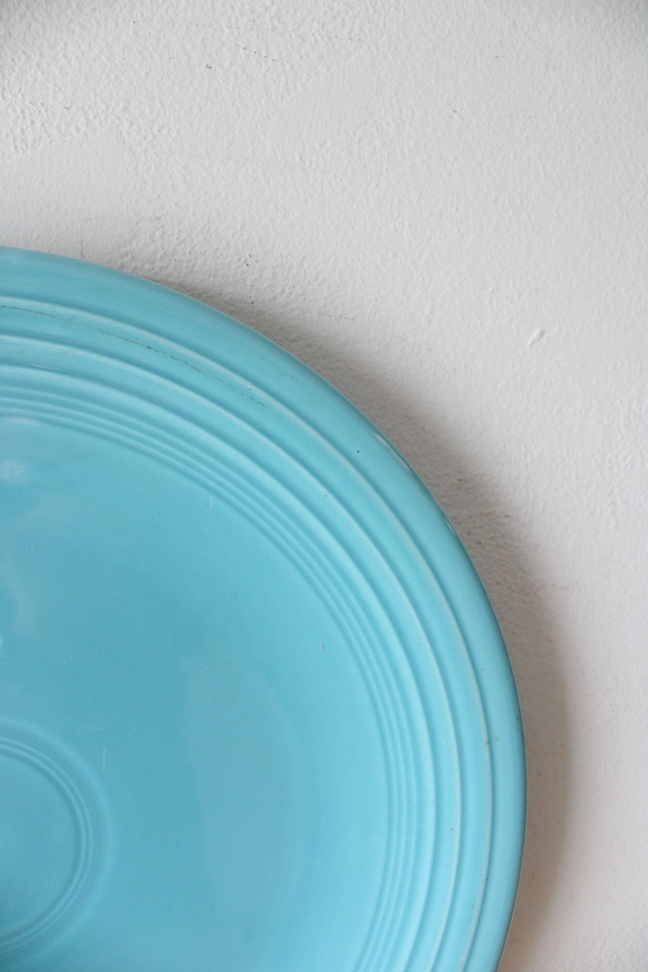 Vintage Homer Laughlin Fiesta Large Turquoise Chop Plate Serving Platter