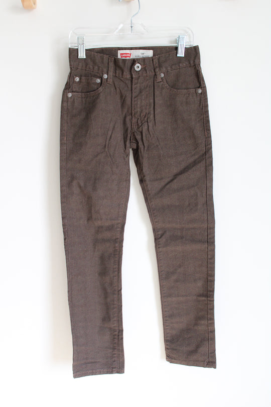 Levi's 510 Super Skinny Brown Herringbone Jean | 10