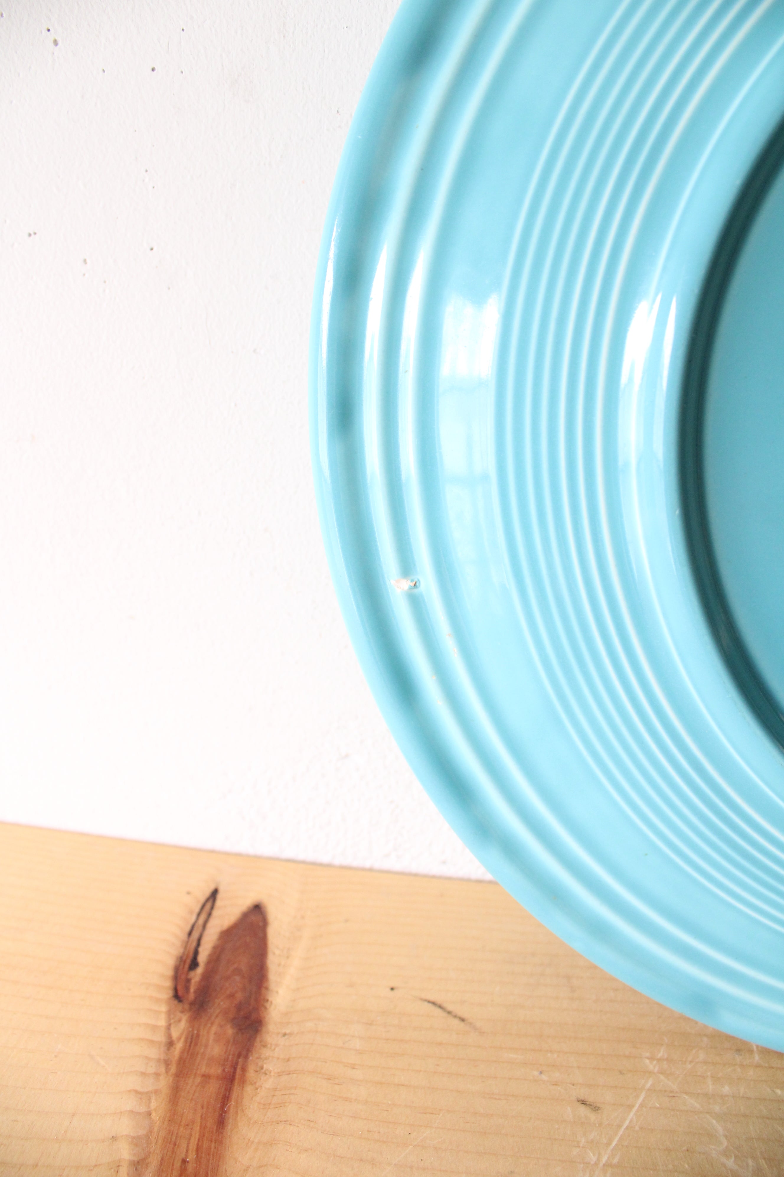 Vintage Homer Laughlin Fiesta Large Turquoise Chop Plate Serving Platter