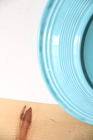 Vintage Homer Laughlin Fiesta Large Turquoise Chop Plate Serving Platter