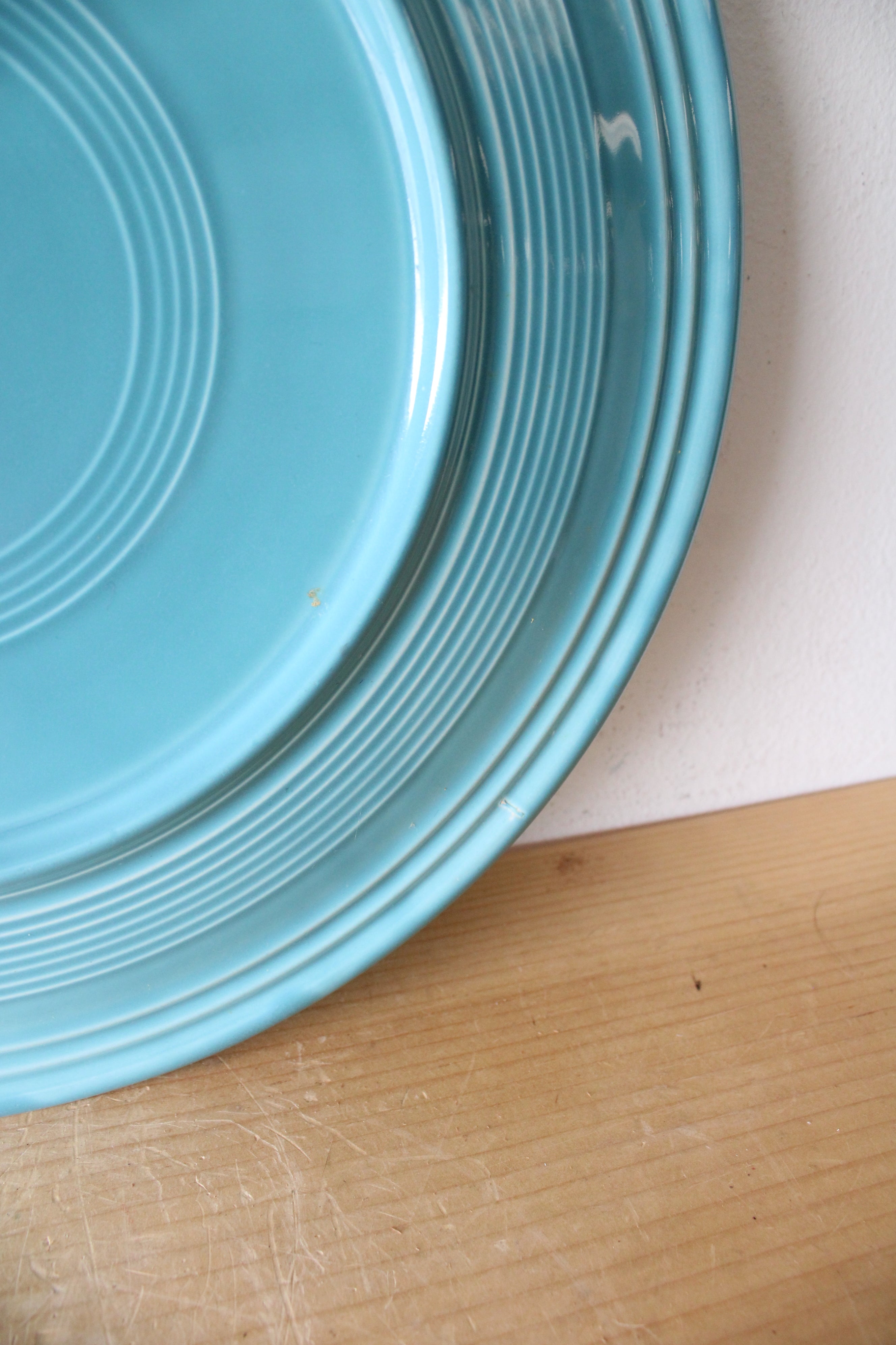 Vintage Homer Laughlin Fiesta Large Turquoise Chop Plate Serving Platter