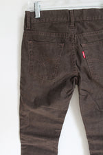 Levi's 510 Super Skinny Brown Herringbone Jean | 10