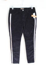 Roebuck & Co. Black Corduroy Sequined Stripe Pants | 10 1/2-12 1/2