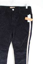 Roebuck & Co. Black Corduroy Sequined Stripe Pants | 10 1/2-12 1/2