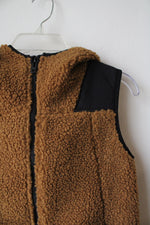 Under Armour Brown Sherpa Hooded Vest | Youth S