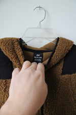 Under Armour Brown Sherpa Hooded Vest | Youth S