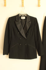 Casper Petite Black Tuxedo Blazer with Pants Set | 2P