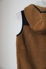 Under Armour Brown Sherpa Hooded Vest | Youth S