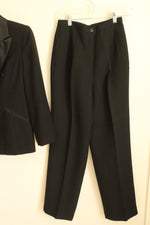 Casper Petite Black Tuxedo Blazer with Pants Set | 2P