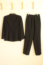 Casper Petite Black Tuxedo Blazer with Pants Set | 2P
