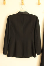 Casper Petite Black Tuxedo Blazer with Pants Set | 2P