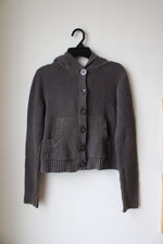 Children's Place Gray Knit Hooded Sweater | Youth XL (14)