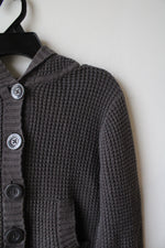 Children's Place Gray Knit Hooded Sweater | Youth XL (14)