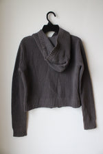 Children's Place Gray Knit Hooded Sweater | Youth XL (14)