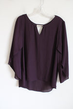 NEW A. Byer Eggplant Purple Blouse | L