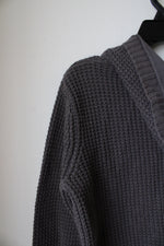 Children's Place Gray Knit Hooded Sweater | Youth XL (14)