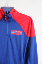 NFL Team Apparel Blue & Red Buffalo Bills 1/4 Zip Jacket | S