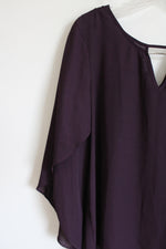 NEW A. Byer Eggplant Purple Blouse | L