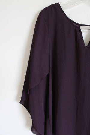 NEW A. Byer Eggplant Purple Blouse | L