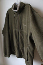 Columbia Olive Green Fleece Full Zip Jacket | XXL