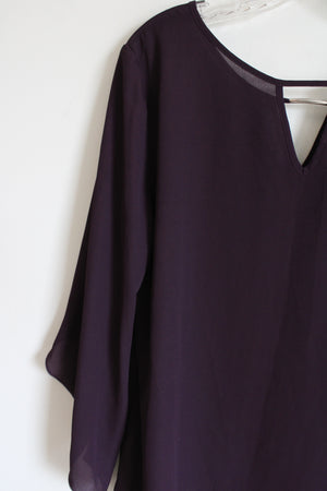 NEW A. Byer Eggplant Purple Blouse | L