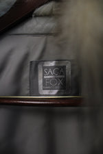 Saga Fox White/Gray Fur Coat | M