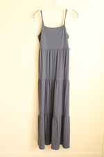 NEW SO Dusty Blue Layered Ruffle Maxi Dress with Pockets | M