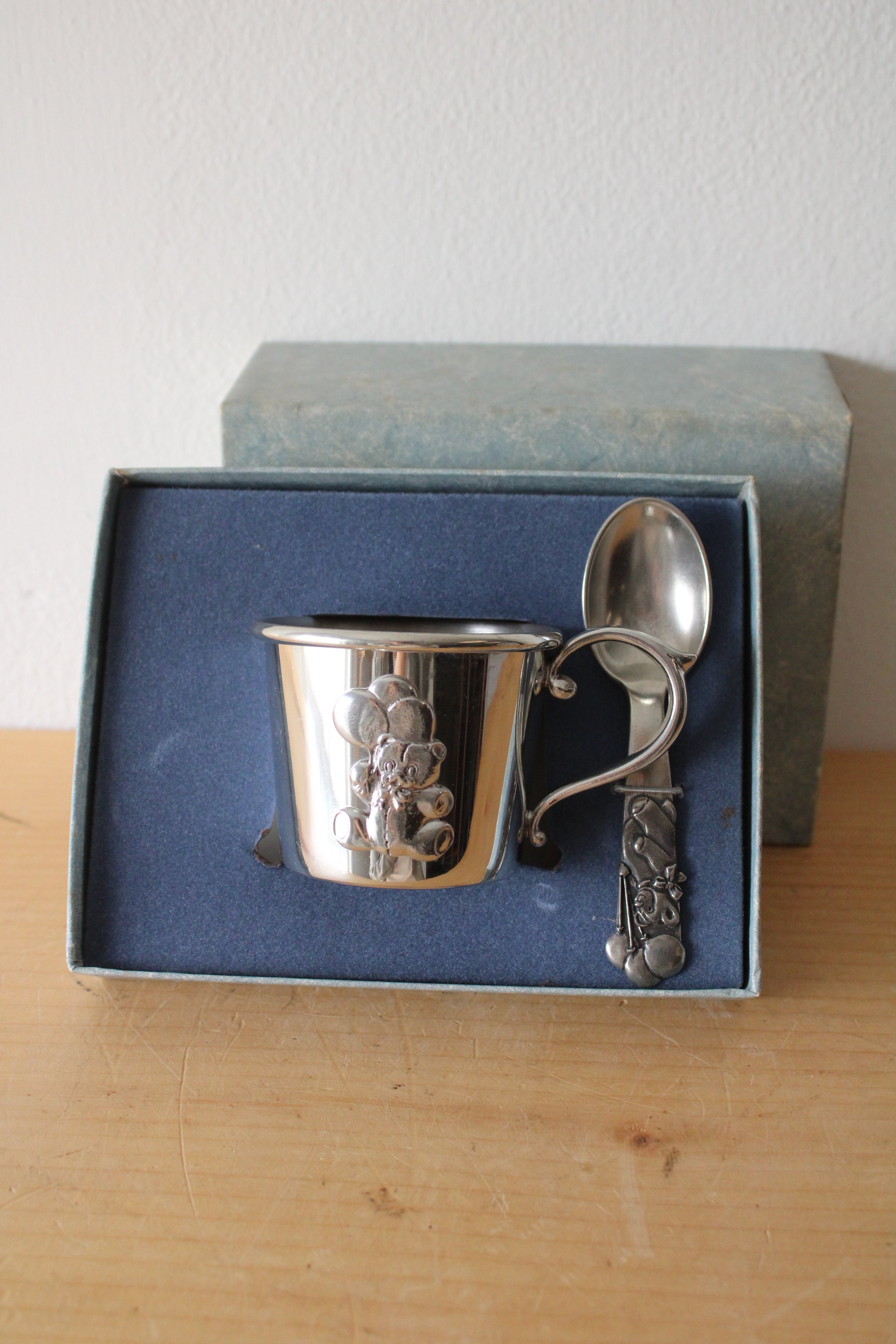 Seagull Pewter 1988 Canada Silver Baby Mug & Spoon