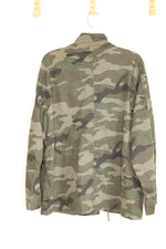 Time and Tru Camo Zip & Snap Jacket | XL