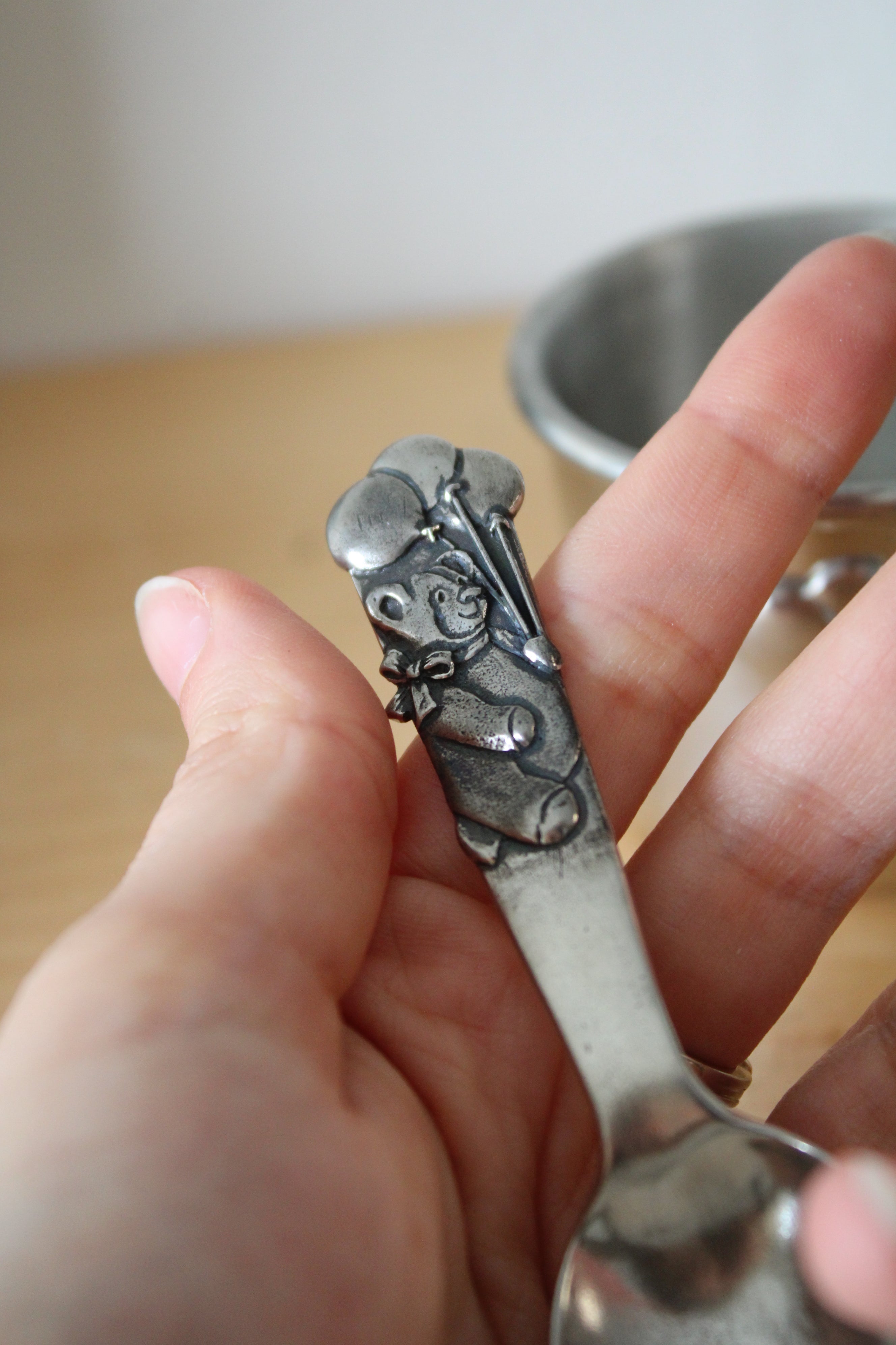 Seagull Pewter 1988 Canada Silver Baby Mug & Spoon