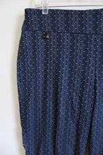 NEW Lisette L Montreal Blue Gold Striped Dotted Stretch Pant