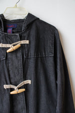 Vintage Denim & Co. Toggle Gray Denim Jacket | L