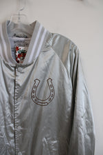 NEW Rodeo Quincy Metallic Silver Bronc Stomper Jacket | L