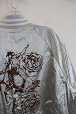 NEW Rodeo Quincy Metallic Silver Bronc Stomper Jacket | L