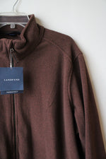 NEW Lands' End Brown Fleece Full Zip Jacket | XL