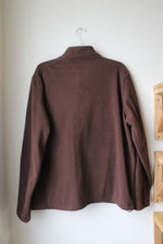 NEW Lands' End Brown Fleece Full Zip Jacket | XL