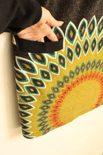 Aryeh Green and Gray Printed Sweater Dress with Pockets | XXL