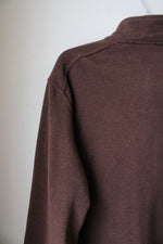 NEW Lands' End Brown Fleece Full Zip Jacket | XL