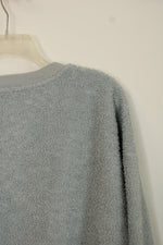 Loft Plus Light Blue Faux Sherpa Crewneck Sweatshirt | 20/22