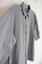 Menswear Alexander Lloyd Sueded Microfiber Black & White Plaid Button Down Shirt | 2XL Tall